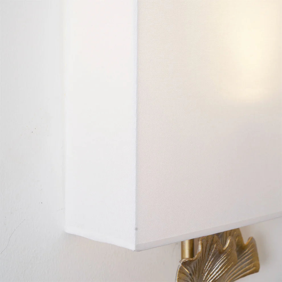 Epoch Vintage Classical Gingko Brass Wall Light Bedroom Living Room