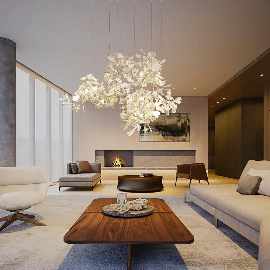 Gingko Chandelier A Style Leaf Branch Shape Modern Dining Room - Letslighting