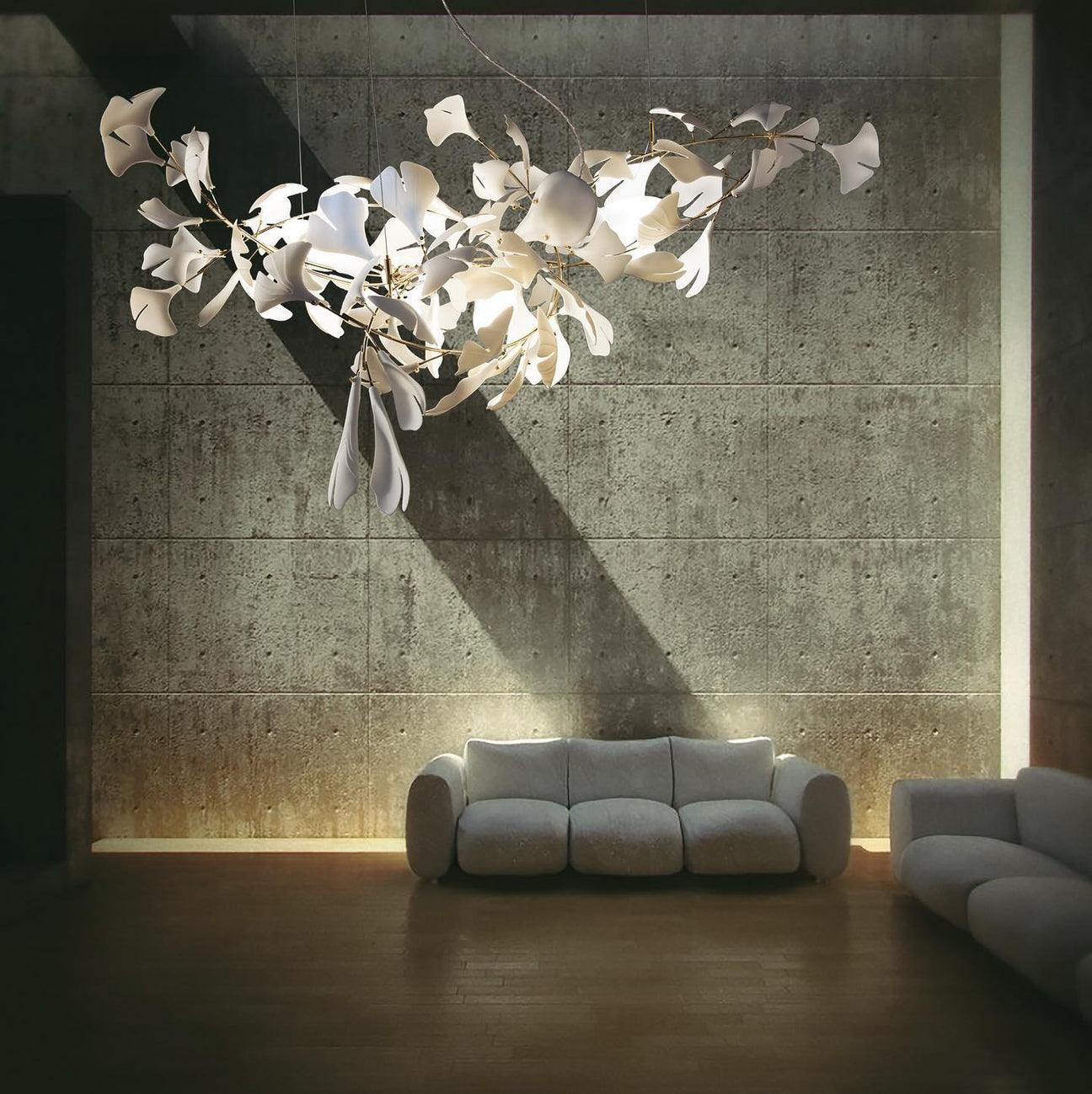 Gingko Chandelier A Style Leaf Branch Shape Modern Dining Room - Letslighting
