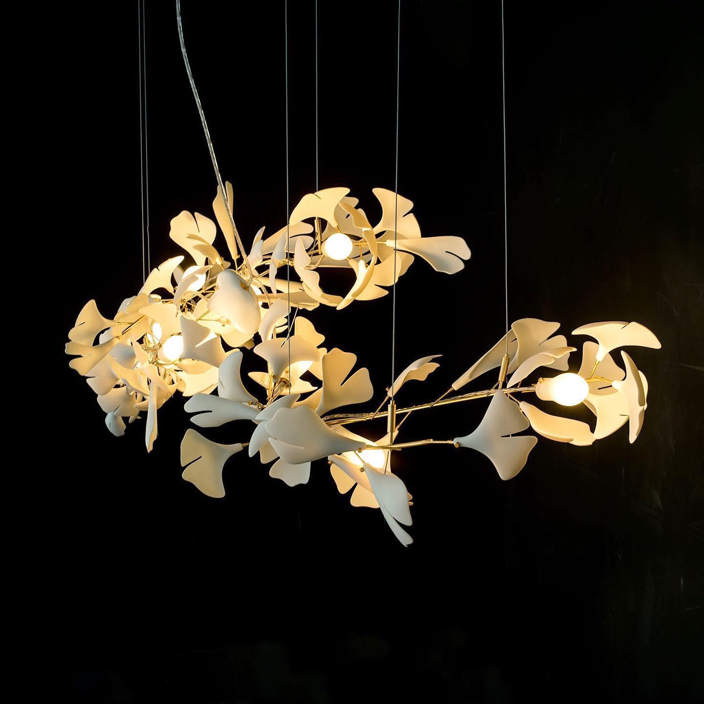 Gingko Chandelier A Style Leaf Branch Shape Modern Dining Room - Letslighting