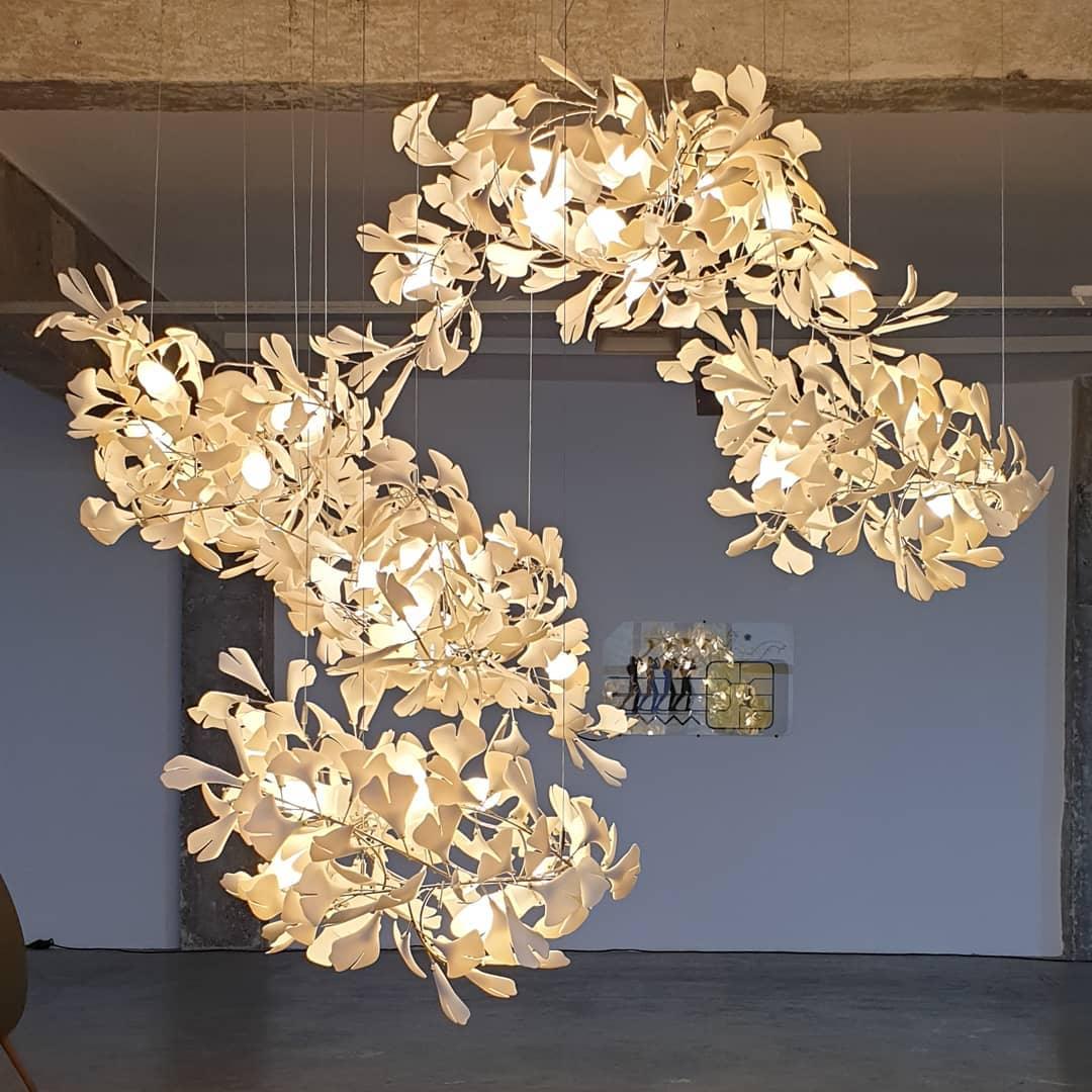 Gingko Chandelier F Style Nature-Inspired Elegance - Letslighting