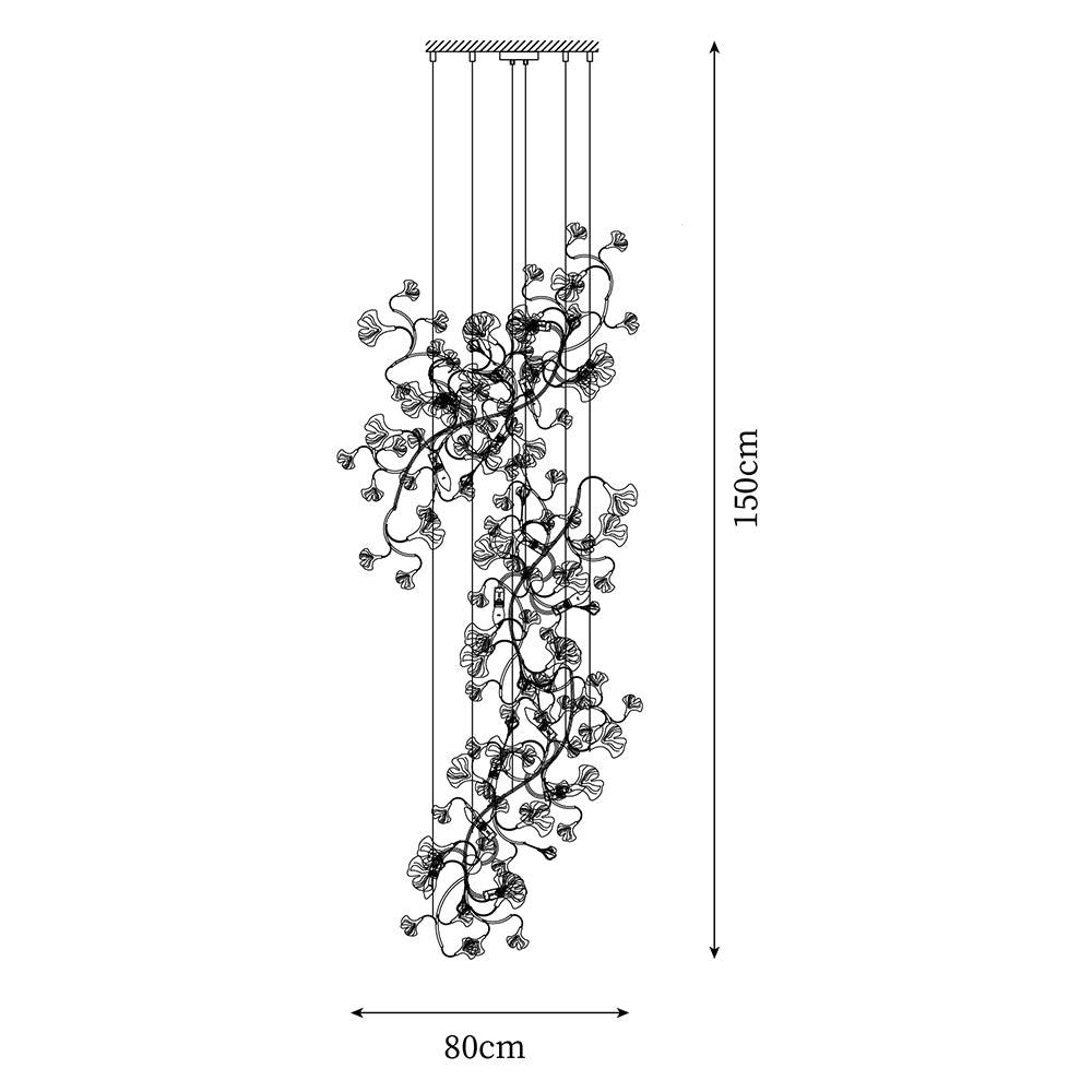 Gingko Chandelier F Style Nature-Inspired Elegance - Letslighting