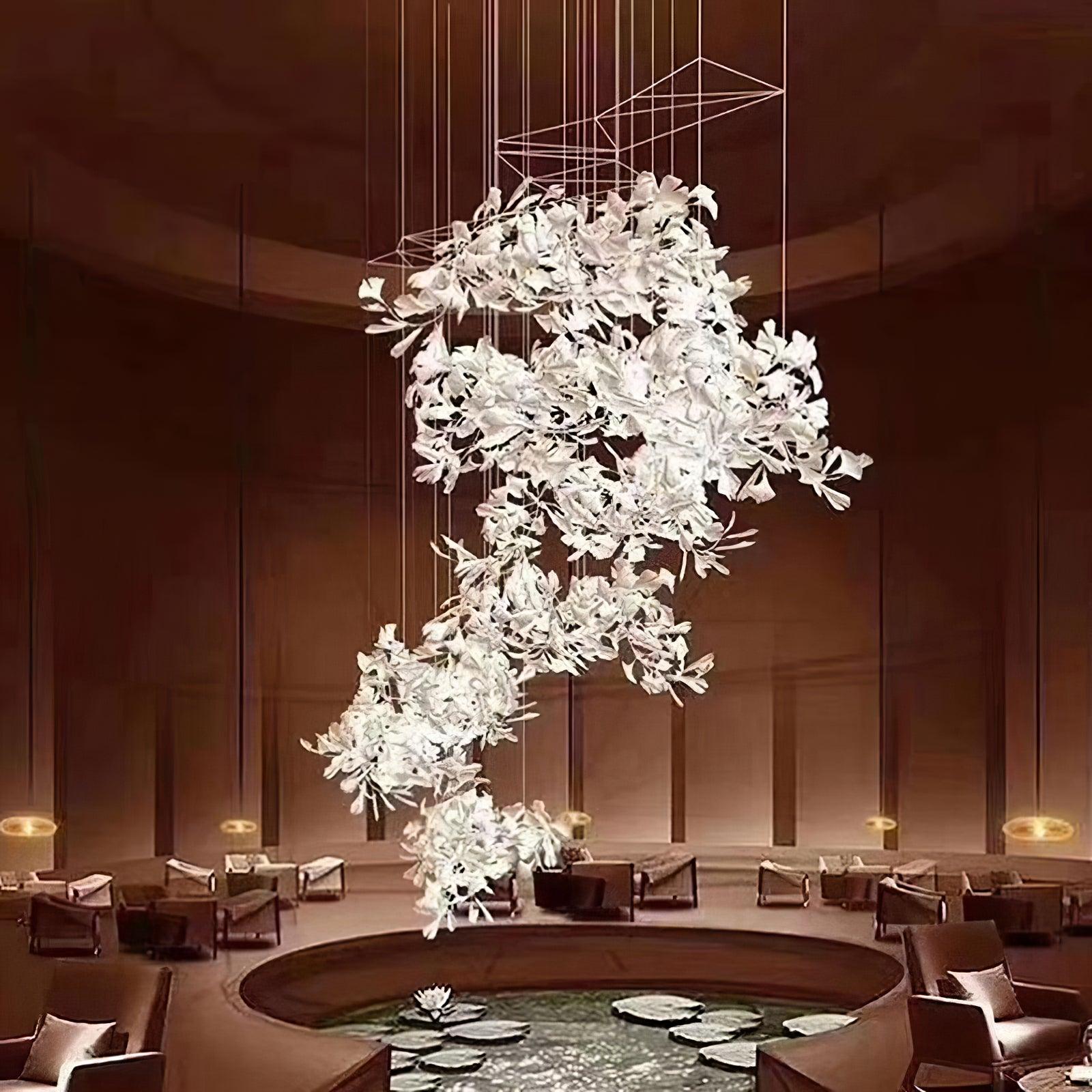 Gingko Chandelier F Style Nature-Inspired Elegance - Letslighting