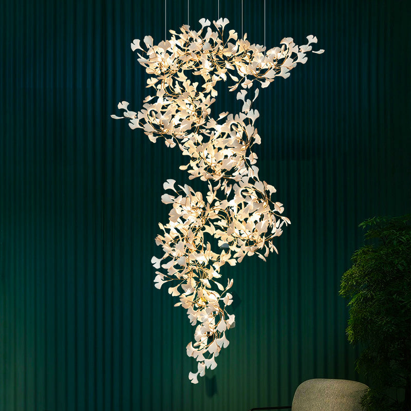 Gingko Chandelier F Style Nature-Inspired Elegance - Letslighting