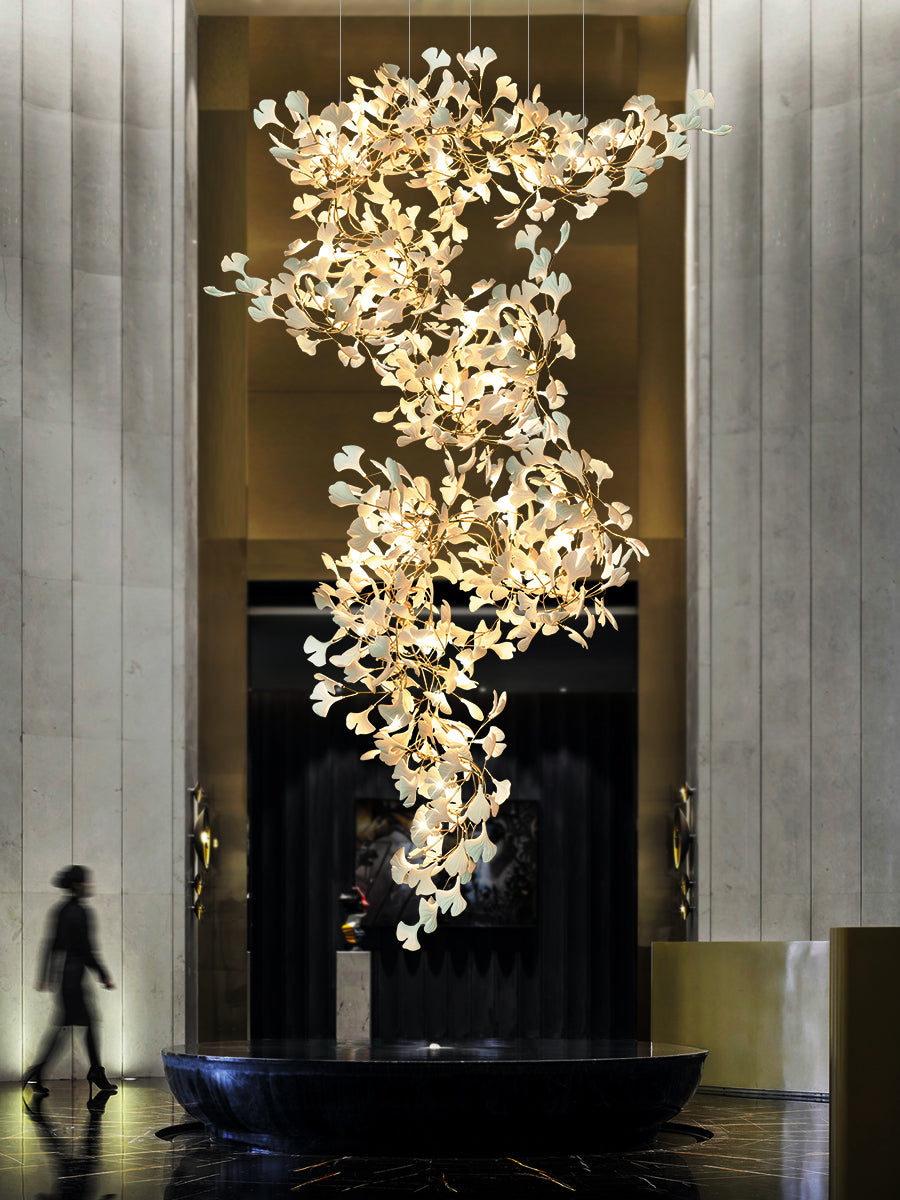 Gingko Chandelier F Style Nature-Inspired Elegance - Letslighting