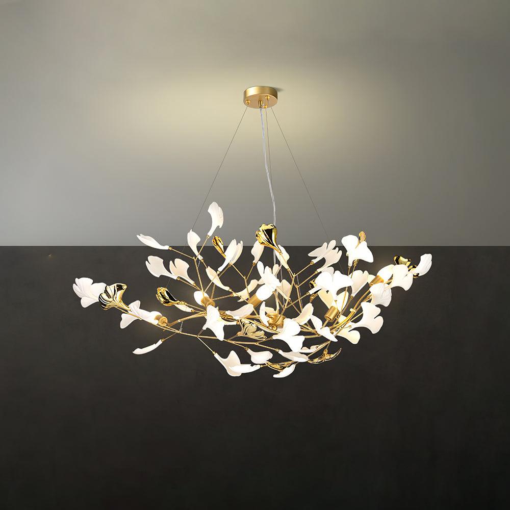 Gingko Chandelier S Style Nature-Inspired Elegance - Letslighting