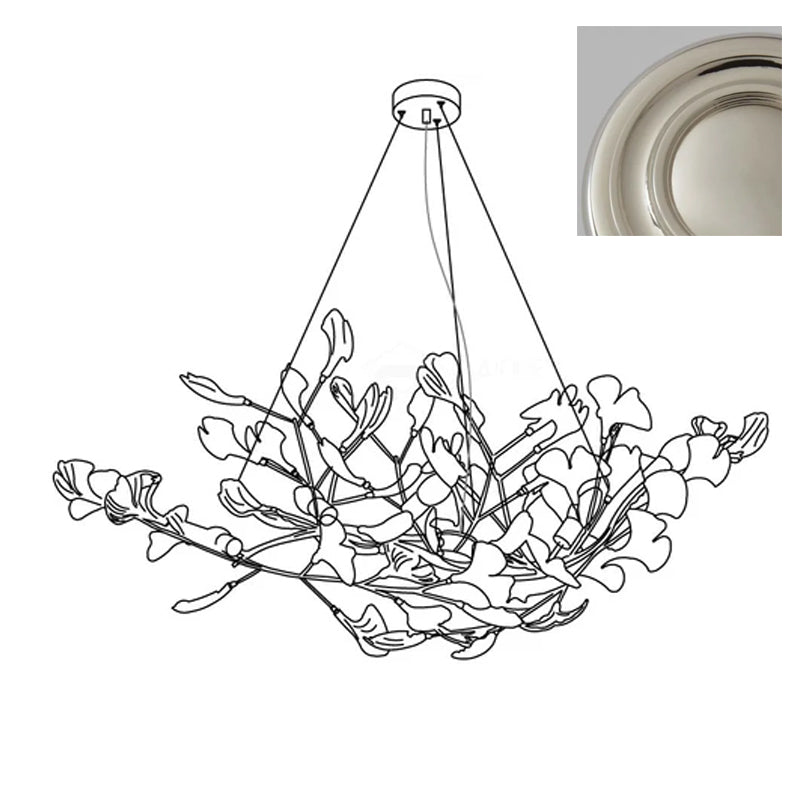 Gingko Chandelier S Style Nature-Inspired Elegance - Letslighting