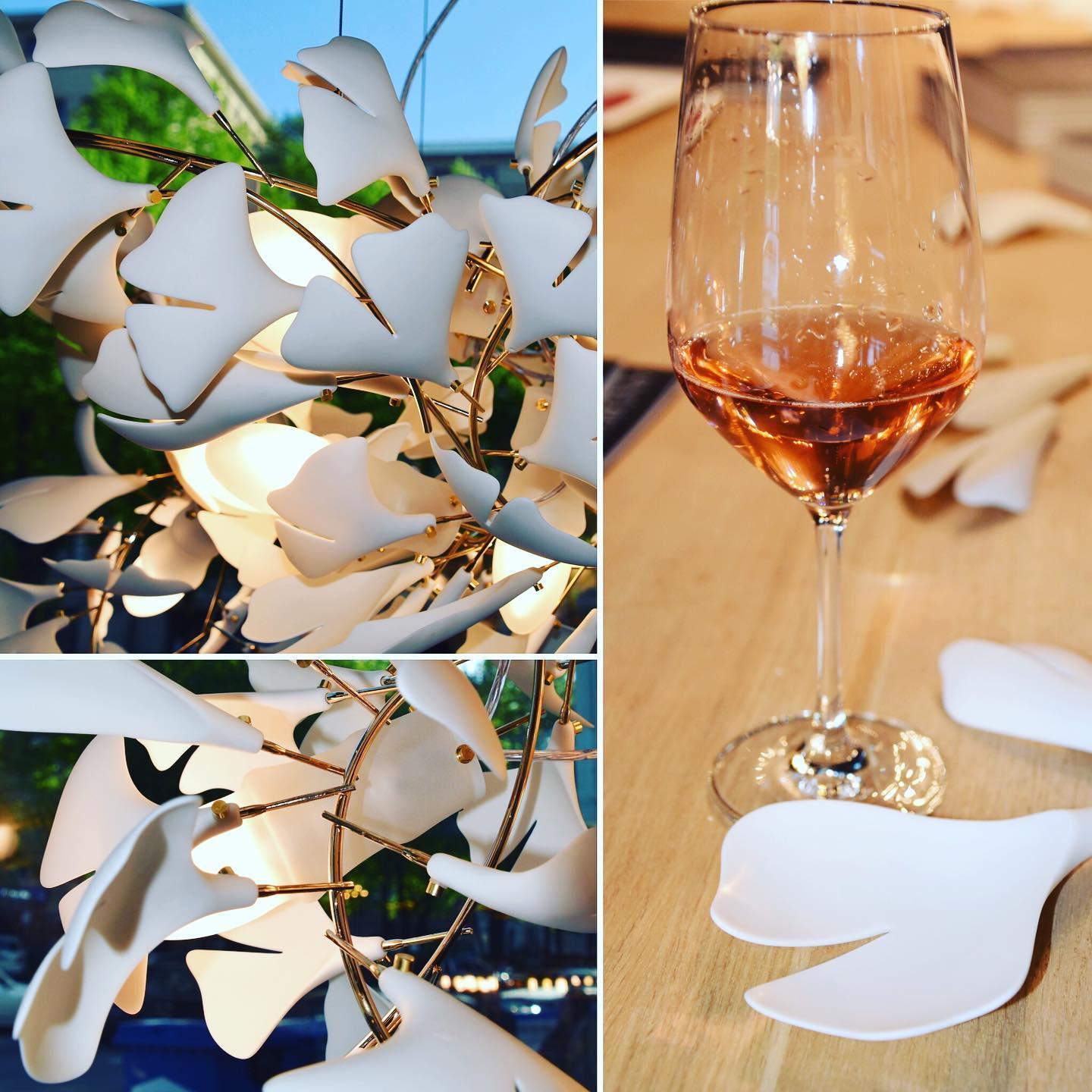 Chandelier Frame Ceramic Gingko Leaf Shade White Gold Modern - Letslighting