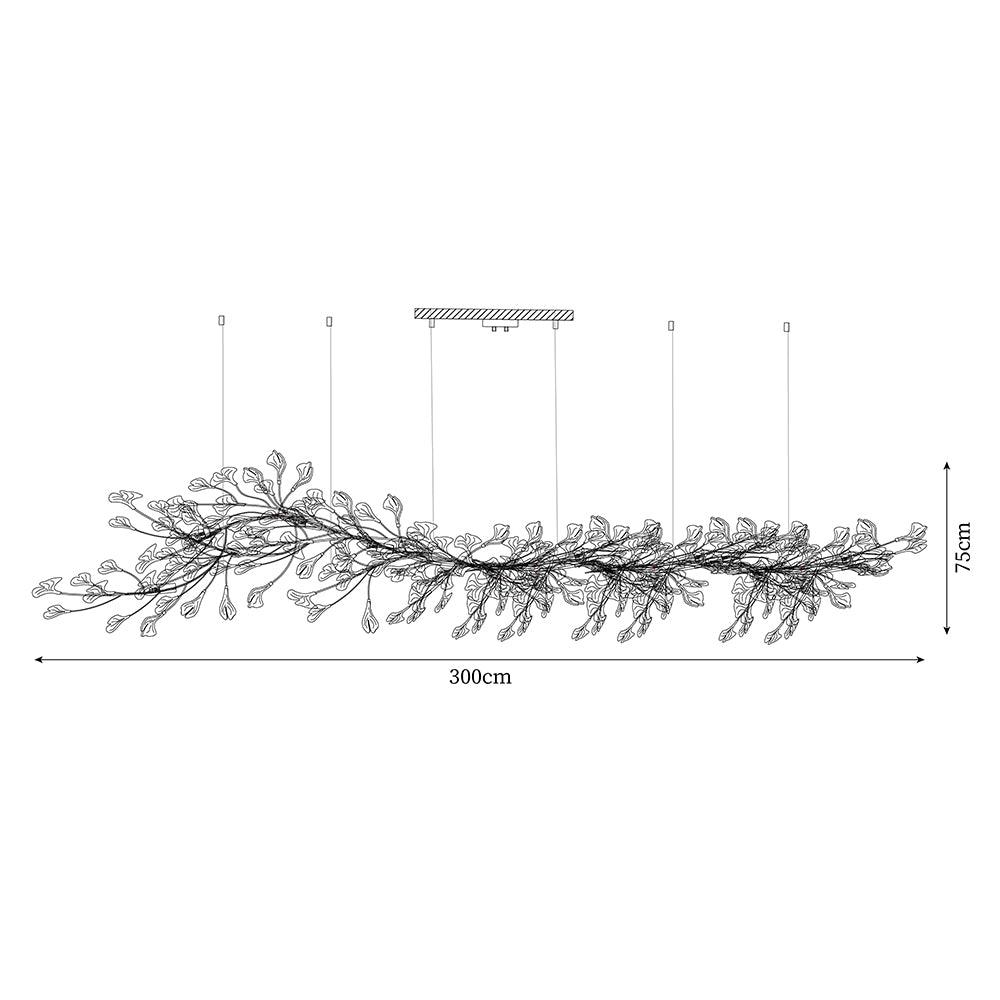 Chandelier Frame Ceramic Gingko Leaf Shade White Gold Modern - Letslighting