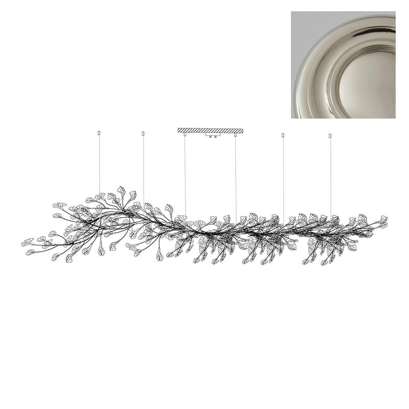 Chandelier Frame Ceramic Gingko Leaf Shade White Gold Modern - Letslighting