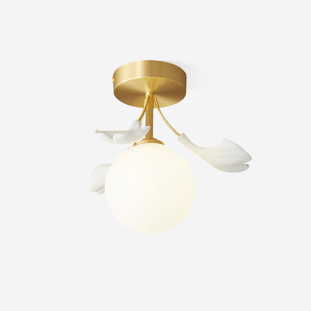 Ginkgo Ceiling Light Rosalia Ginkgo Leaf Golden Base - Letslighting