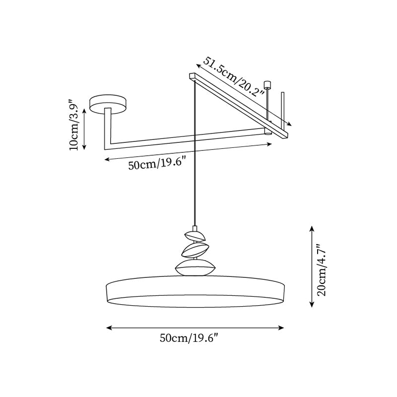 Pendant Lamp and Acrylic Round Shade Decorative Modern - Letslighting