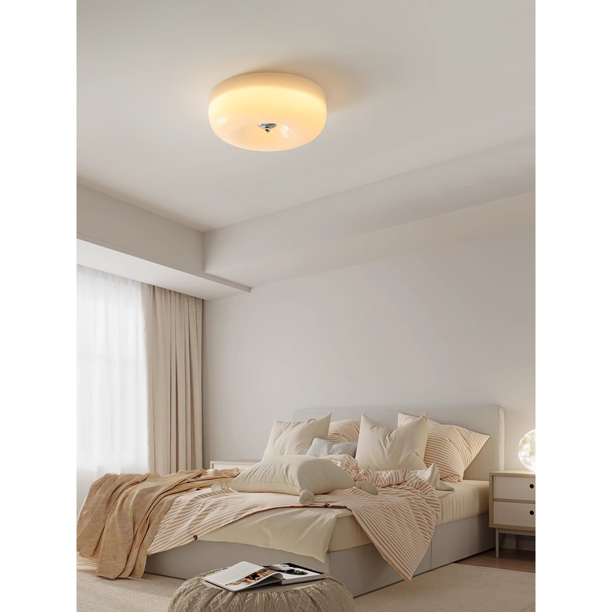 Ulsolir Premium Elegance Art Button Glass Ceiling Lamp - Lamp Copper