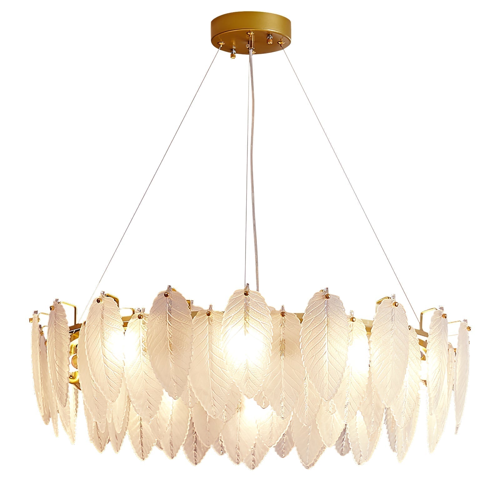 Glass Feather Chandelier - Blowlighting