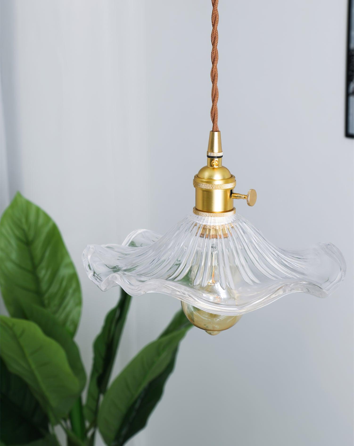 Glass Hibiscus Flower Swag Light - Blowlighting