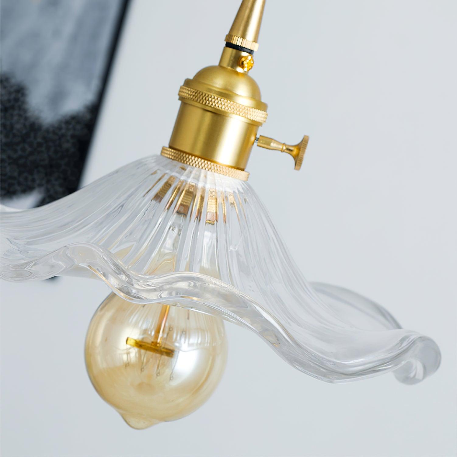 Glass Hibiscus Flower Swag Light - Blowlighting