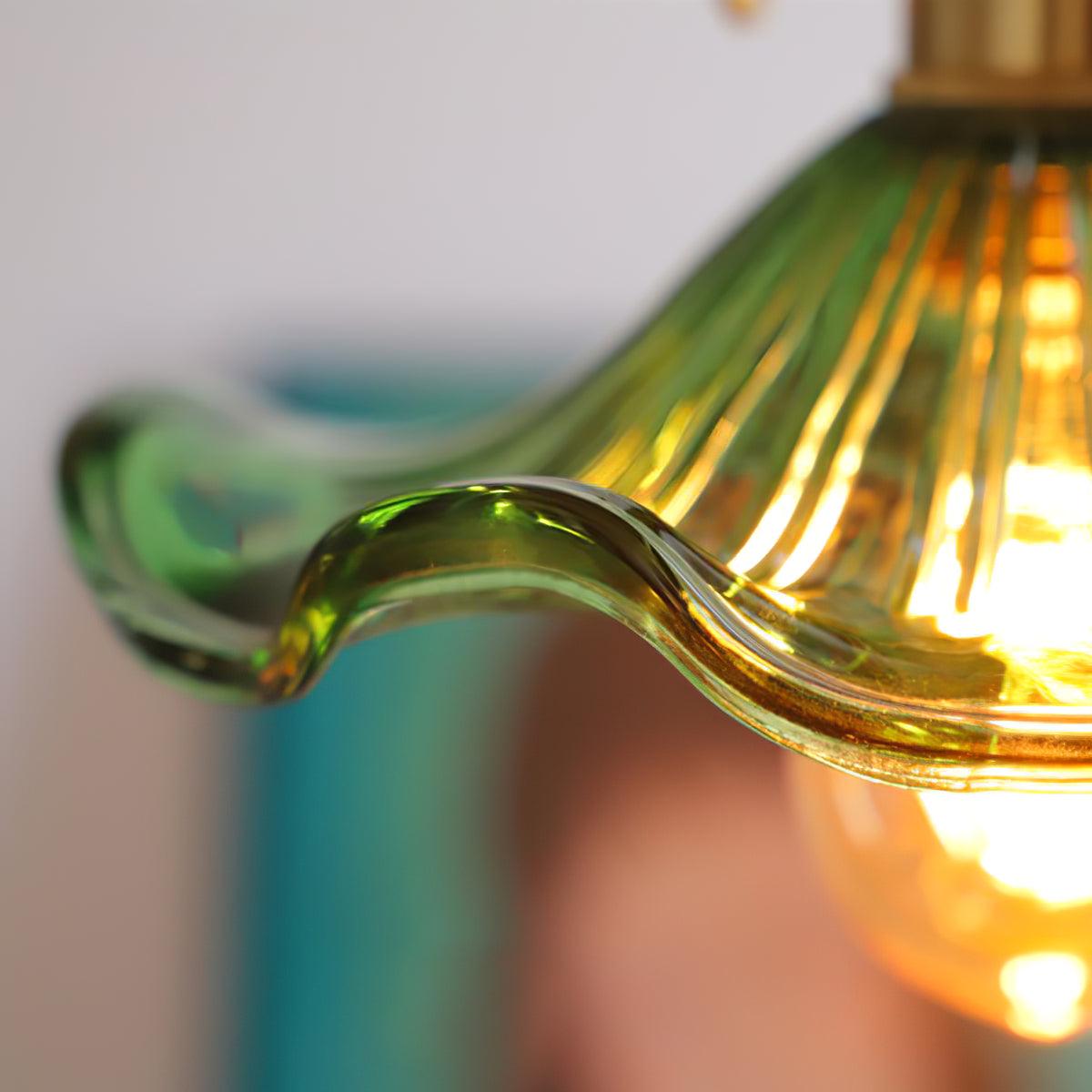 Glass Hibiscus Flower Swag Light - Blowlighting