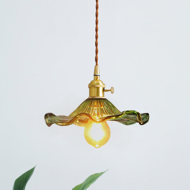 Glass Hibiscus Flower Swag Light - Blowlighting