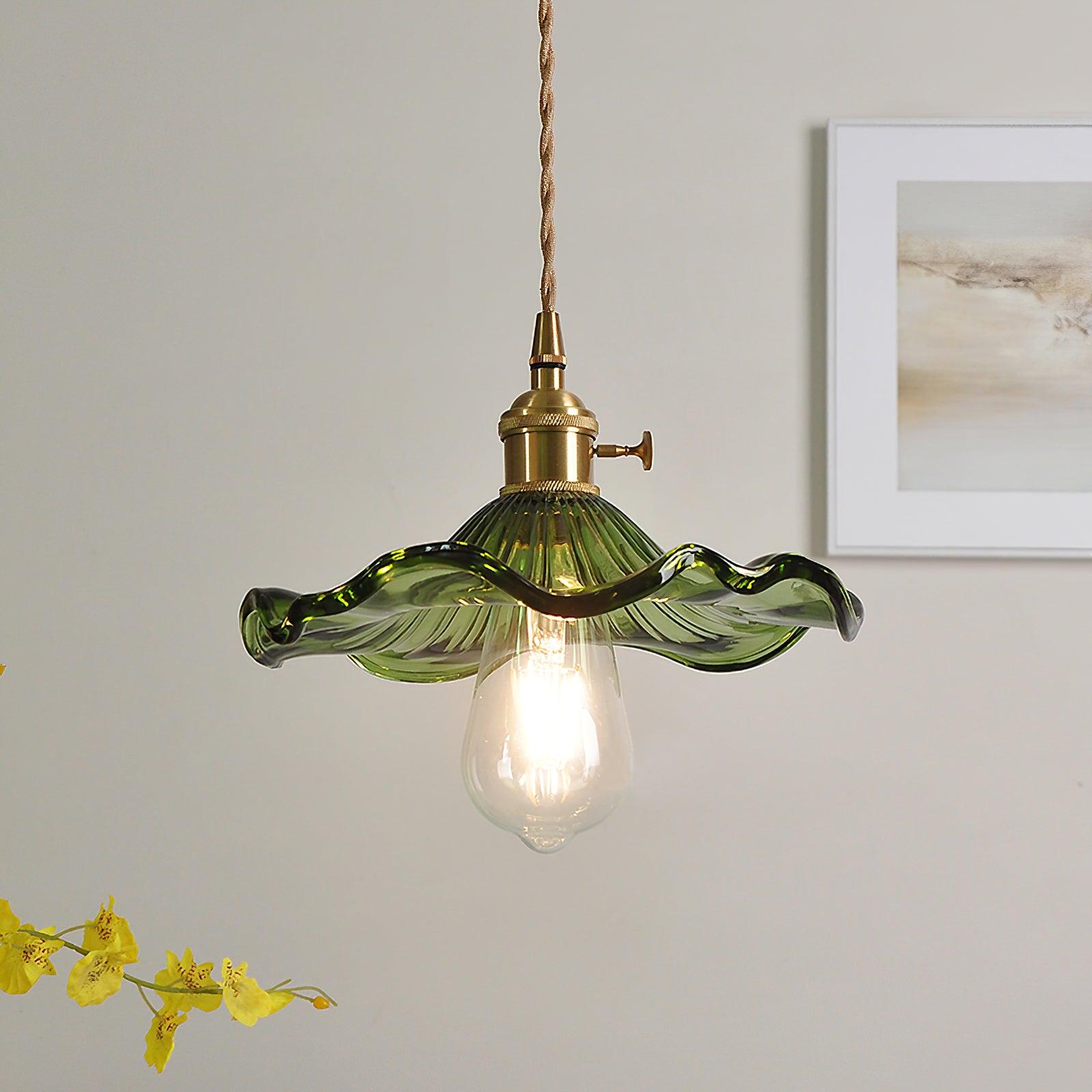 Glass Hibiscus Flower Swag Light - Blowlighting