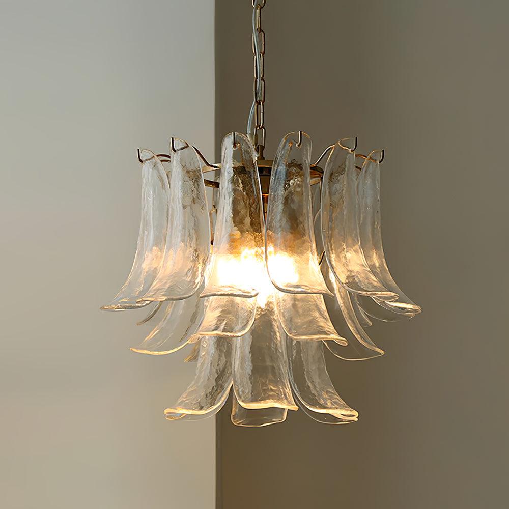 Aurora Chandelier Murano Glass Petals Vintage - Blowlighting