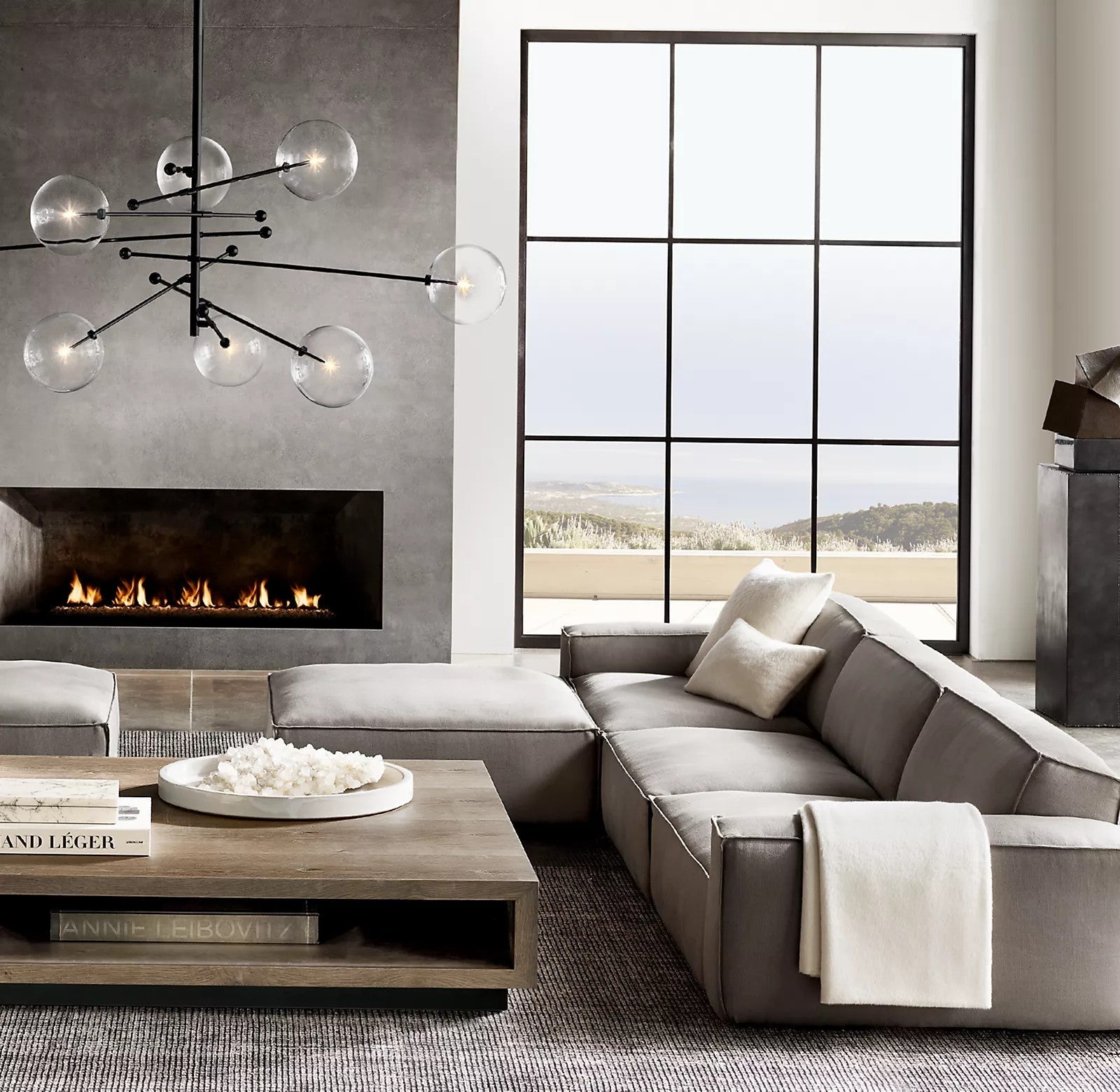 Orbit Contemporary Glass Chandelier - Blowlighting