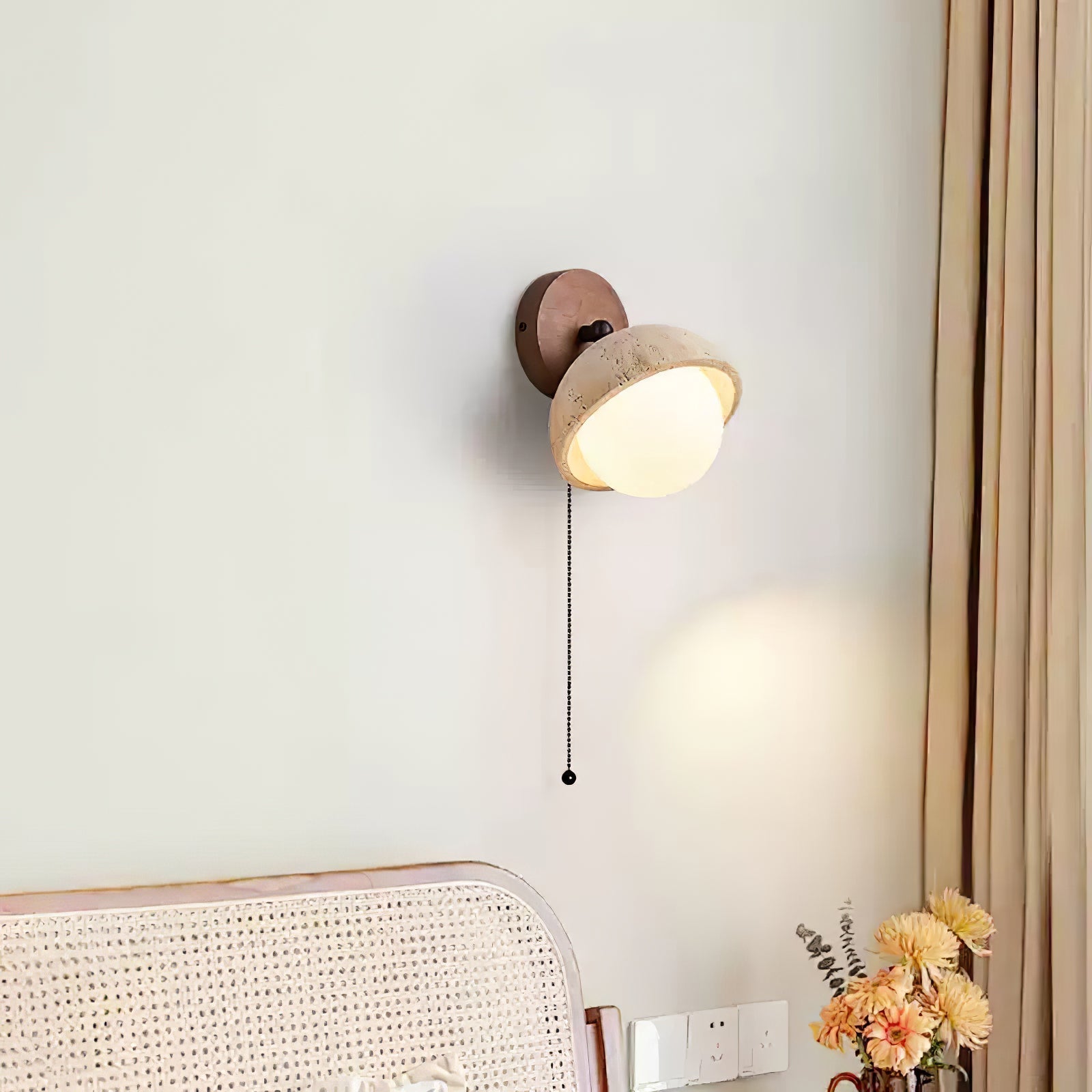 Avtale Arc-Shaped Travertine Wall Light - Letslighting