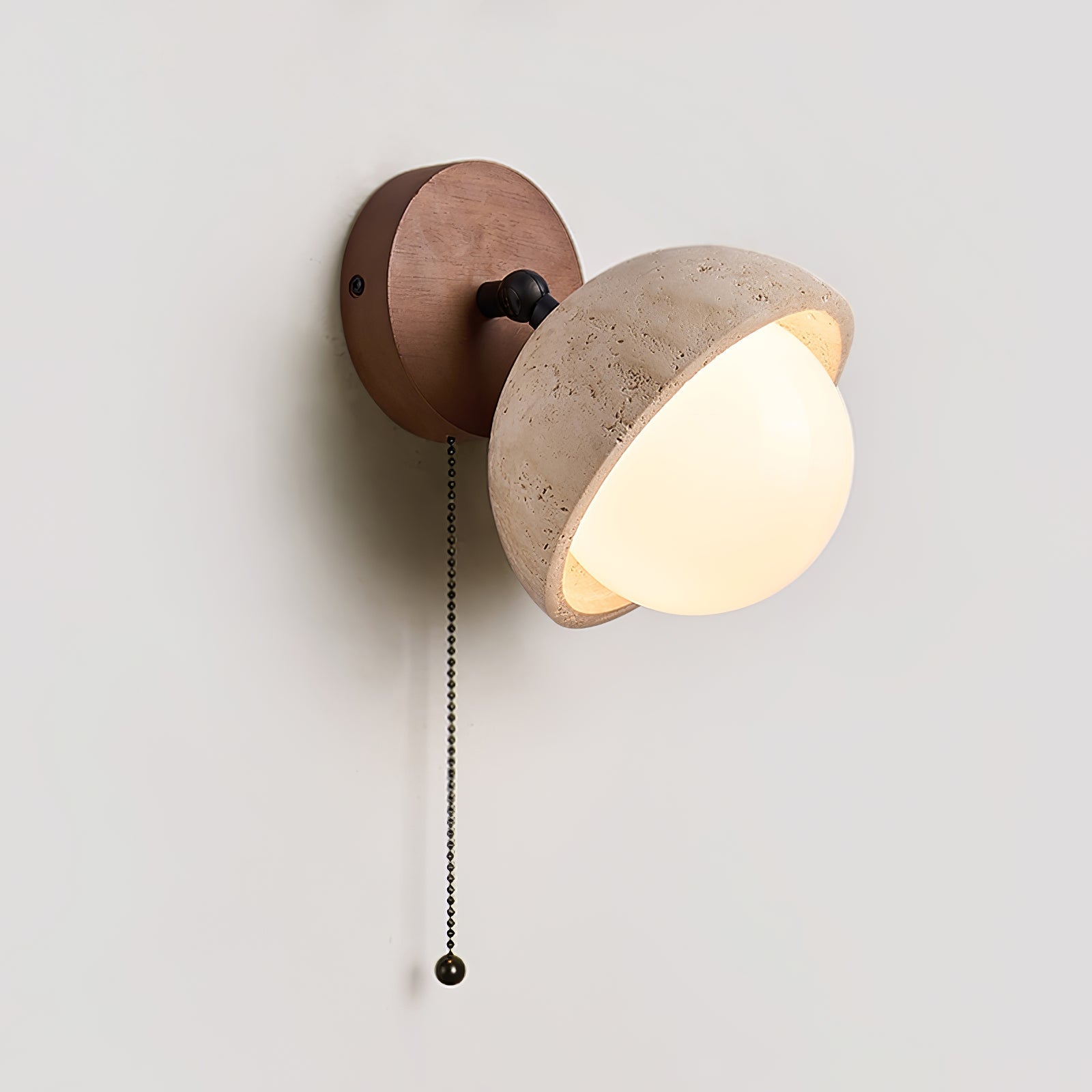 Avtale Arc-Shaped Travertine Wall Light - Letslighting