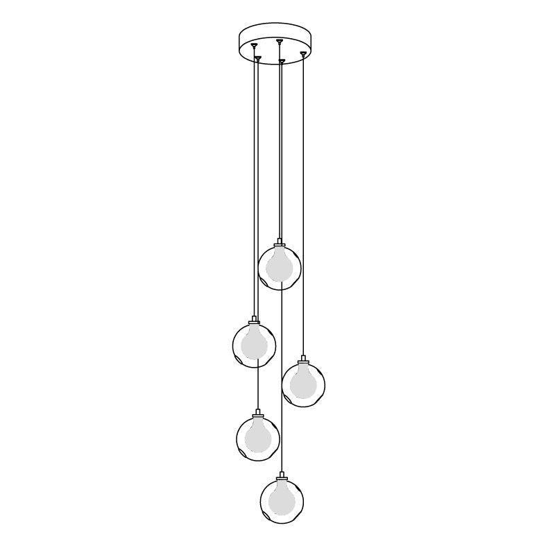 Verona Clear Globe Cluster Chandelier Staircases - Letslighting