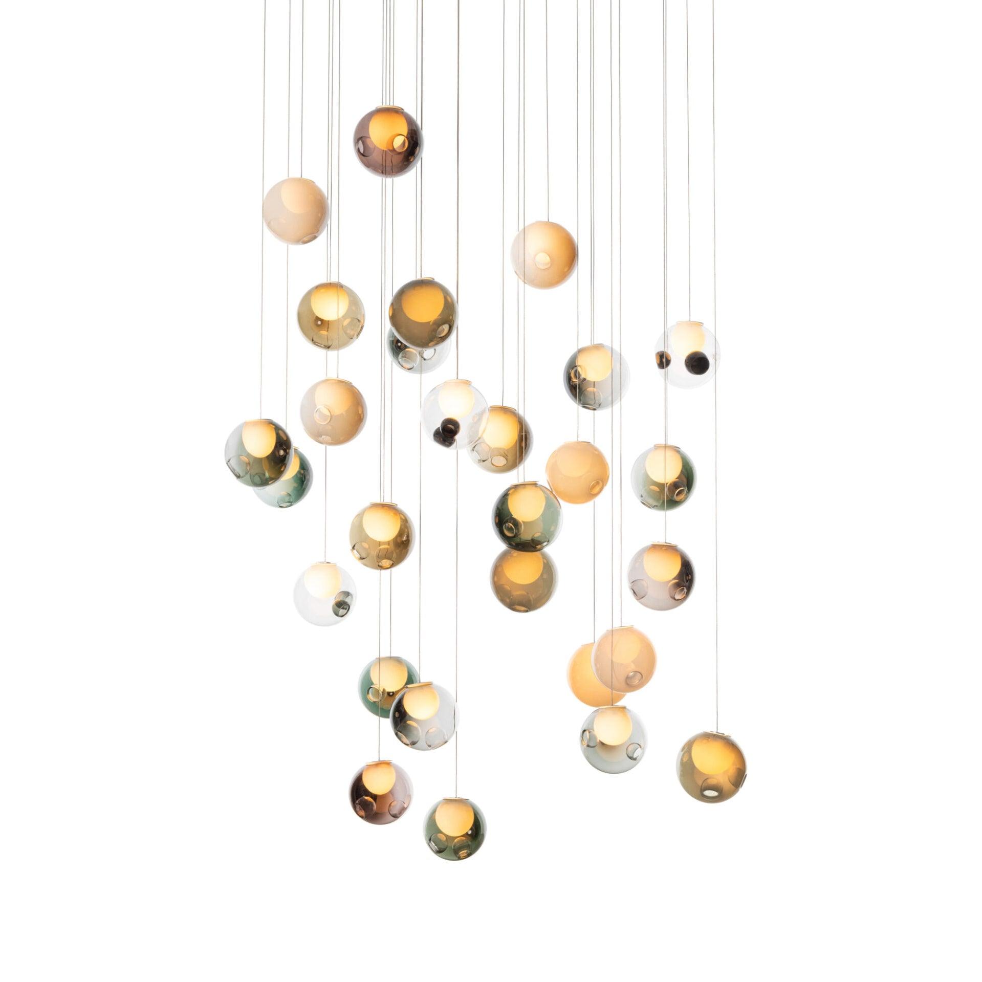 Verona Clear Globe Cluster Chandelier Staircases - Letslighting