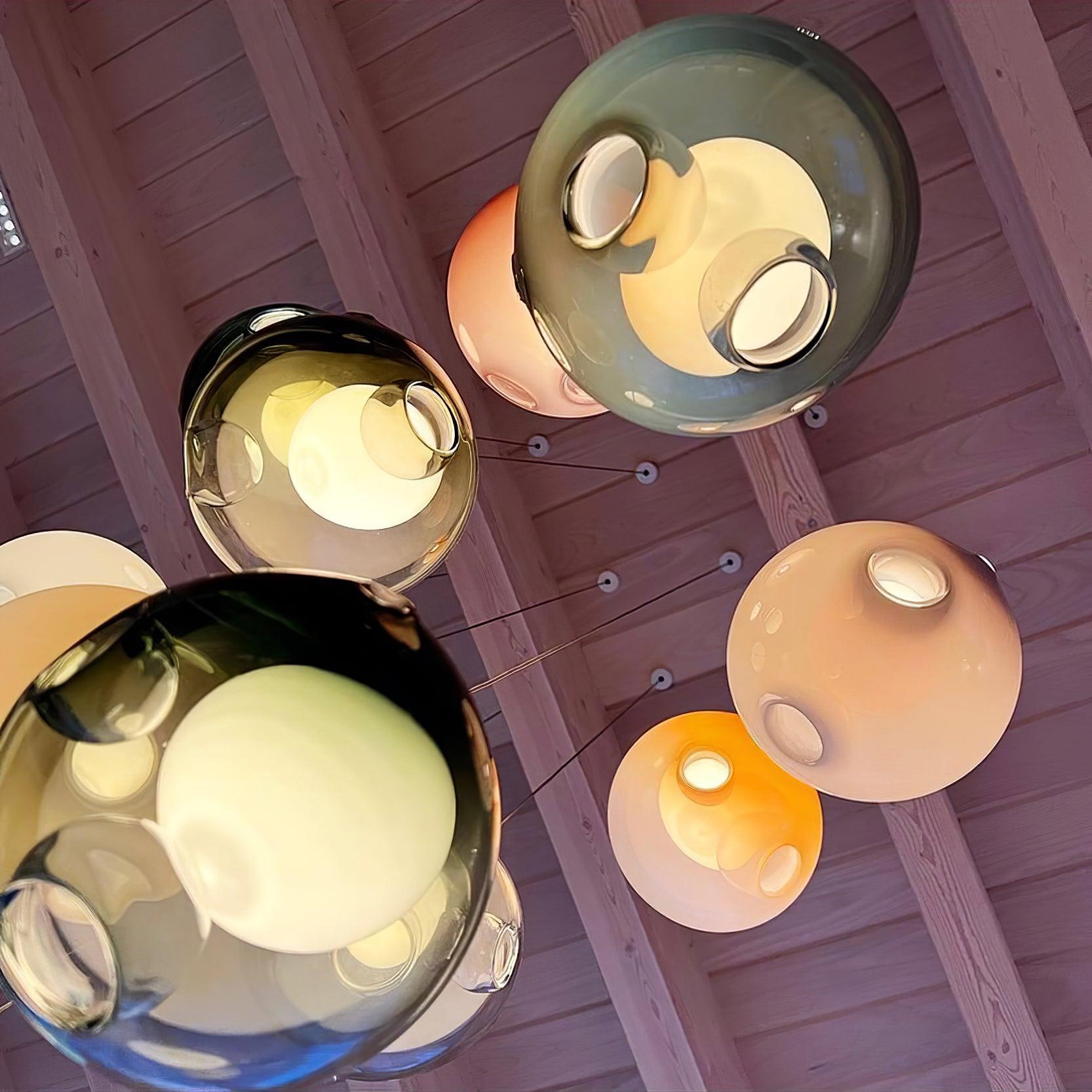 Verona Clear Globe Cluster Chandelier Staircases - Letslighting