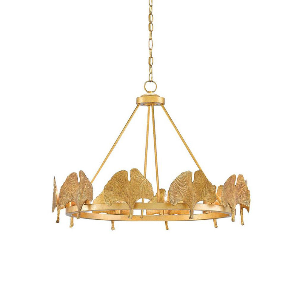 Cavinan Creativity Foil Ginkgo Leaf Gold Metal Chandelier - Lamp Copper