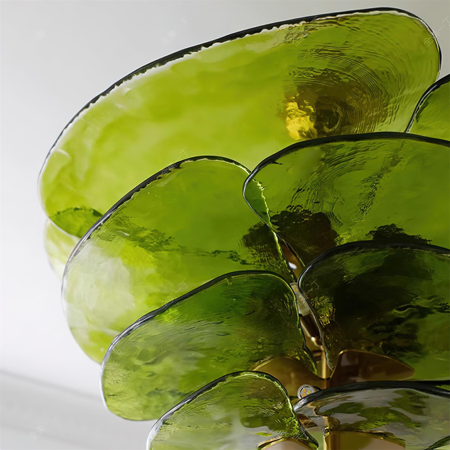 Aurora Chandelier Gold Murano Glass Petal Luxury - Blowlighting