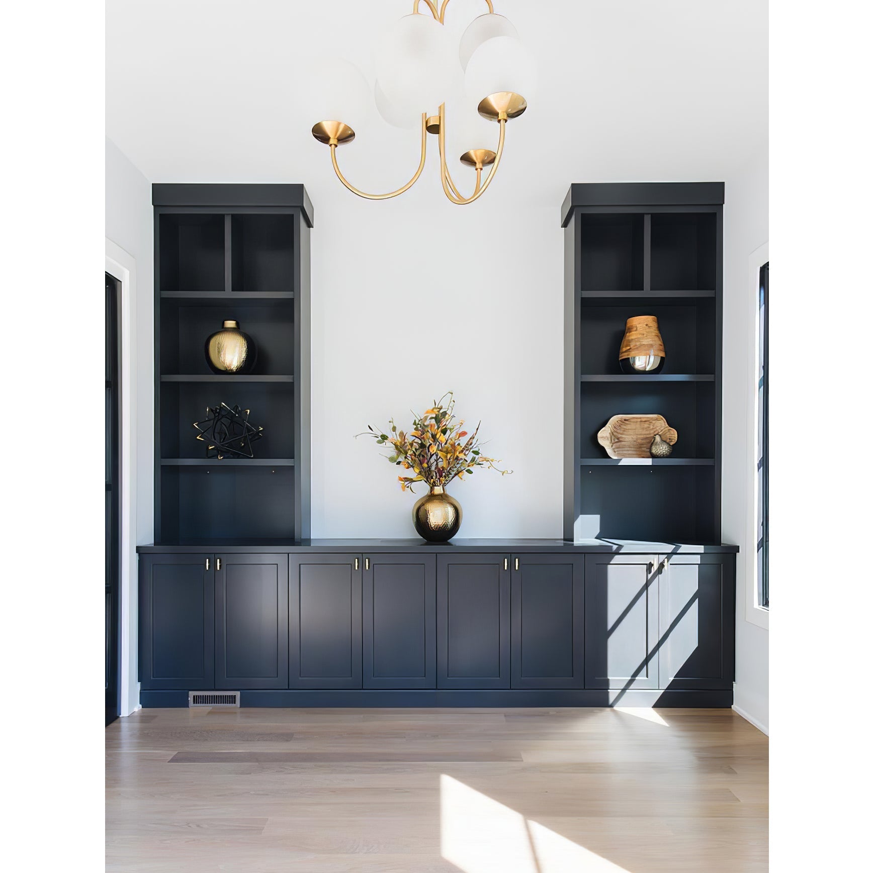 Zathaor Individual Creativity Metal Glass Chandelier - Lamp Copper