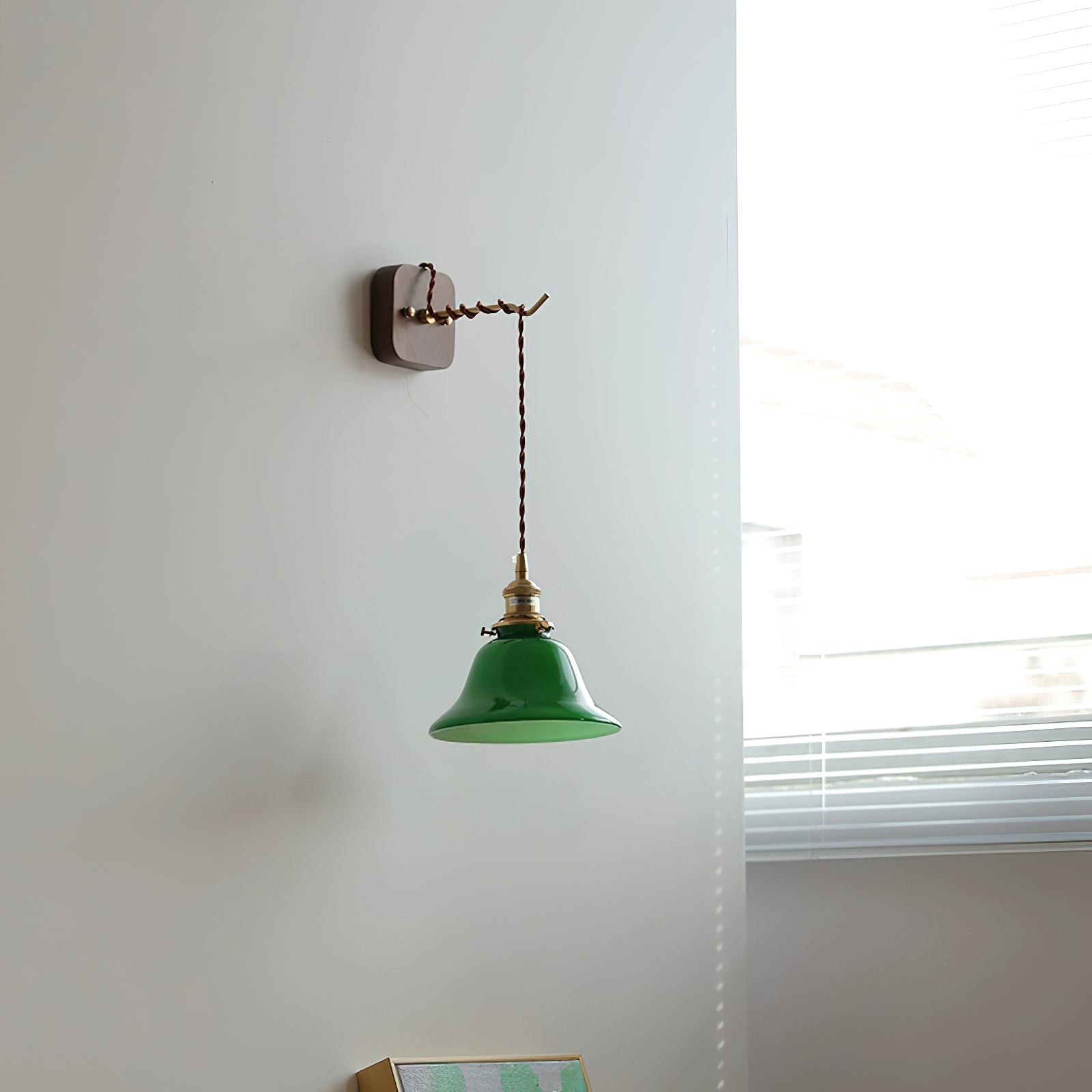 Bell Wall Lamp Brass Green Modern - Letslighting