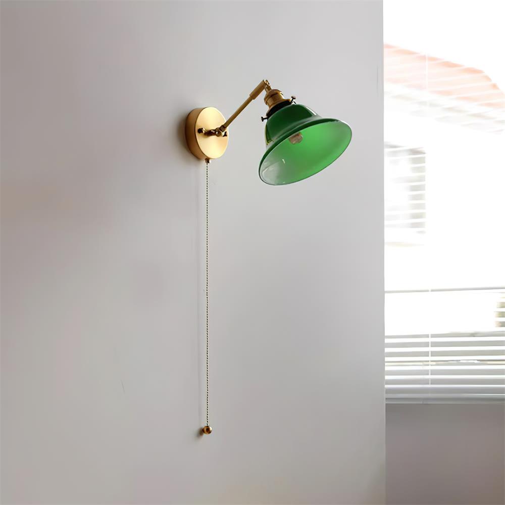Bell Wall Lamp Brass Green Modern - Letslighting