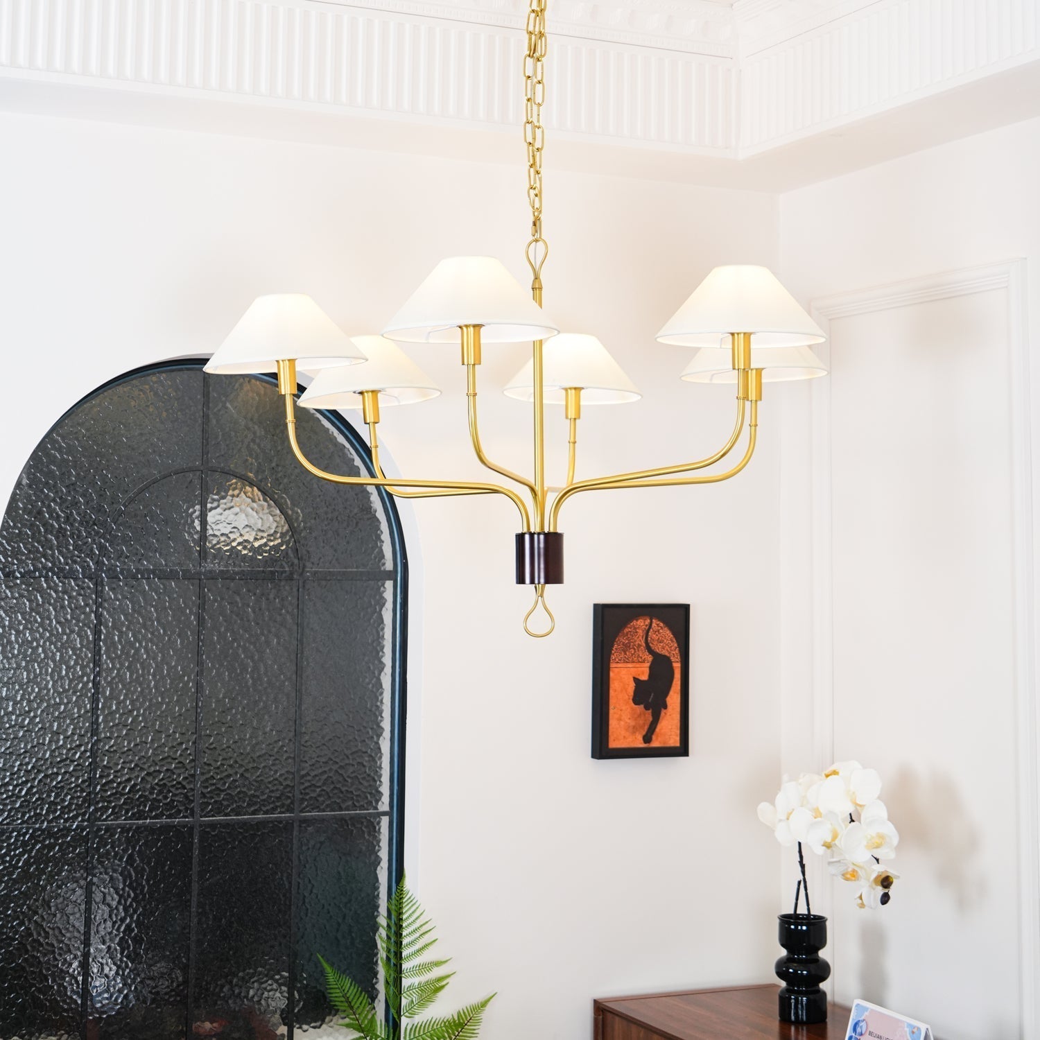 Regal Classic Brass Tail Chandelier - Blowlighting