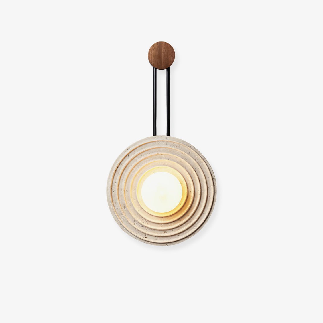 Isoror Spiral-Ring Travertine Wall Light - Letslighting