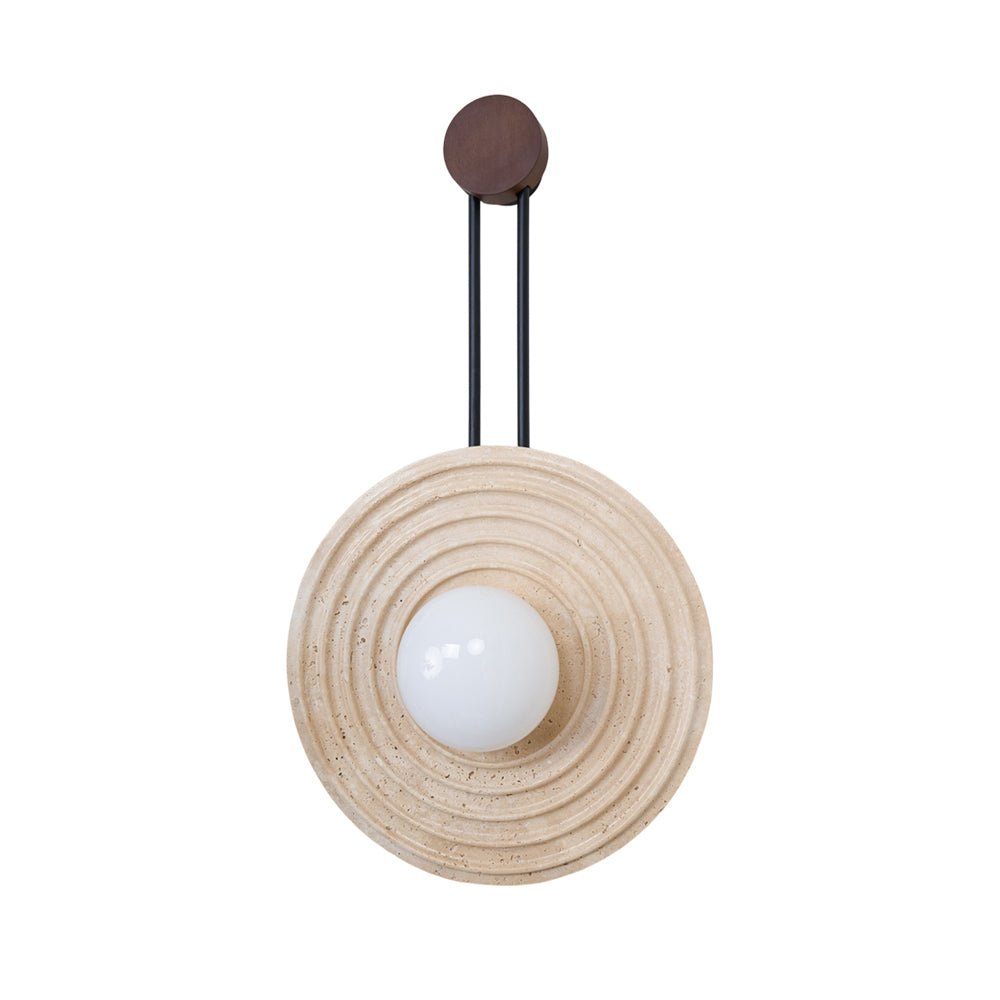 Isoror Spiral-Ring Travertine Wall Light - Letslighting