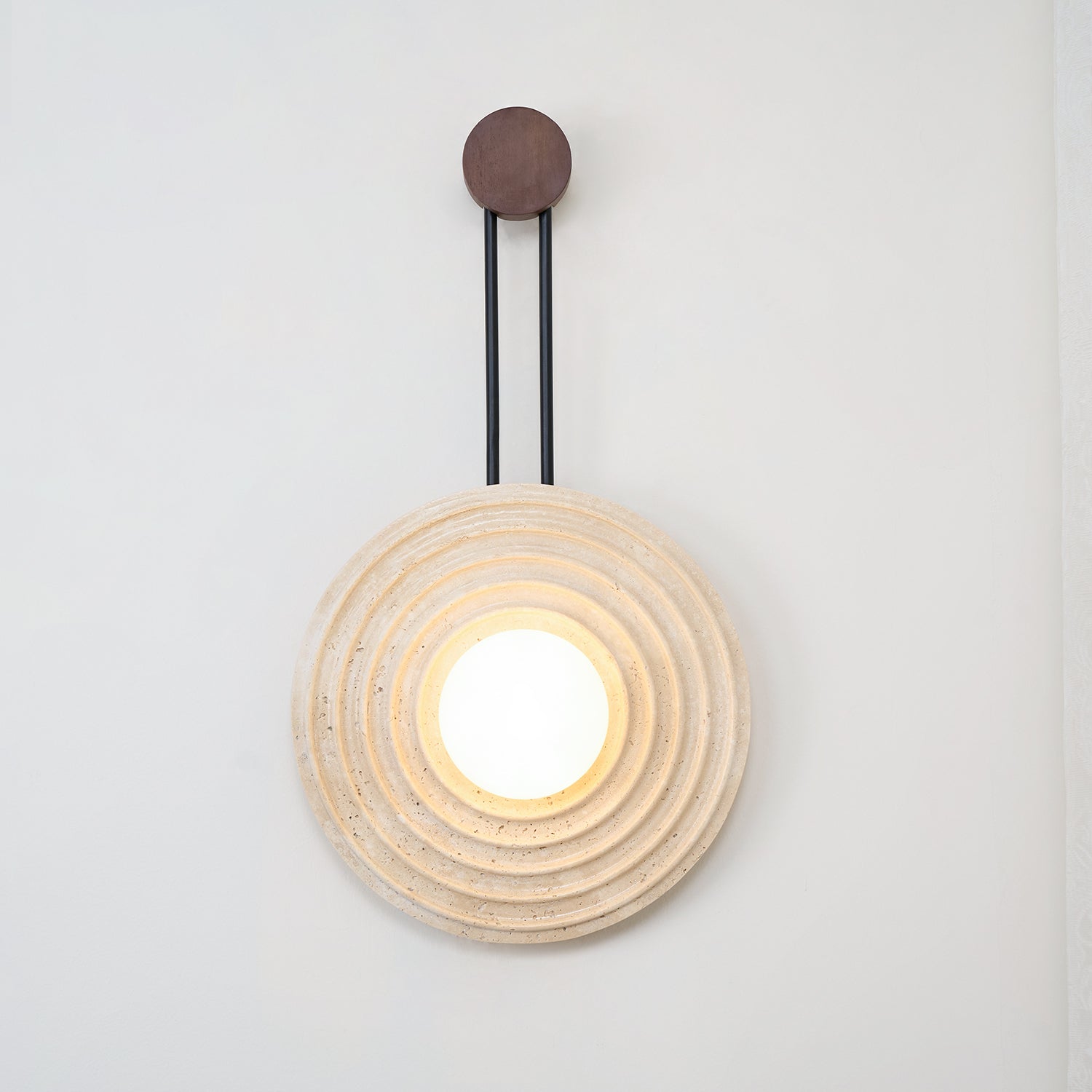Isoror Spiral-Ring Travertine Wall Light - Letslighting