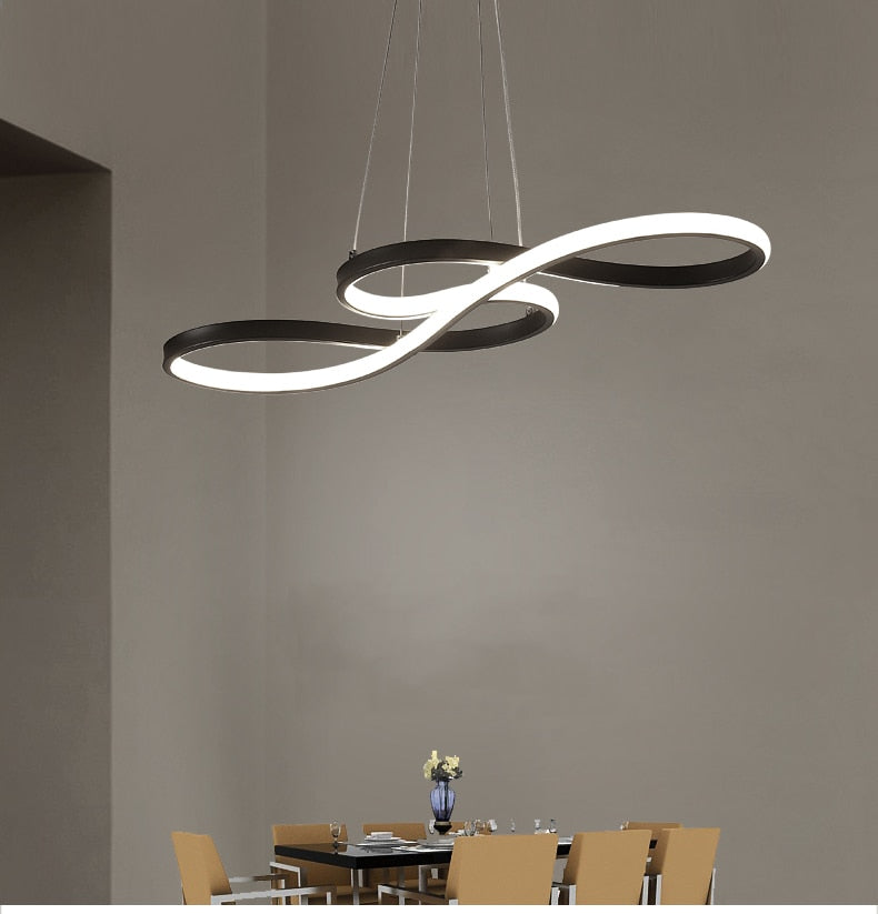 Arisha Suspension Linéaire Nordique Noir/Blanc/Or, Chambre
