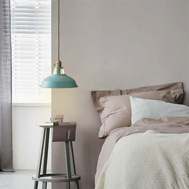 Valentina Lampe Suspension Luminaire Vintage, Métal, Noir/Blanc, Salle à Manger