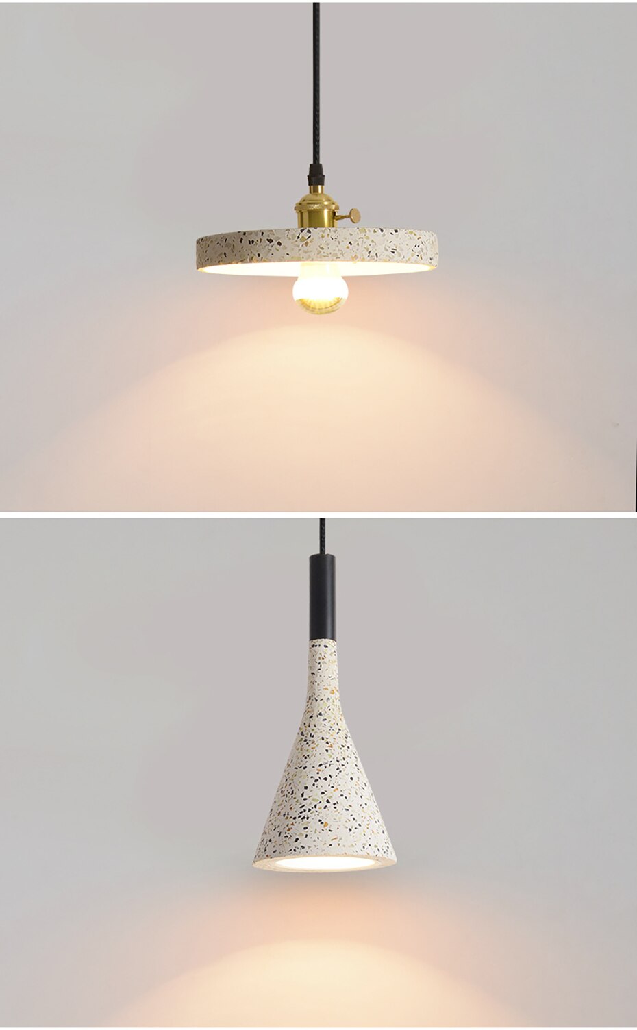 Arisha Luminaires Suspendus LED Élégant Nordiques Ciment Chambre