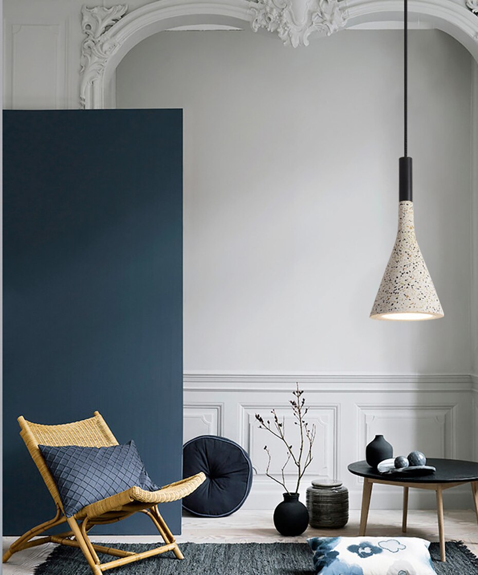 Arisha Luminaires Suspendus LED Élégant Nordiques Ciment Chambre