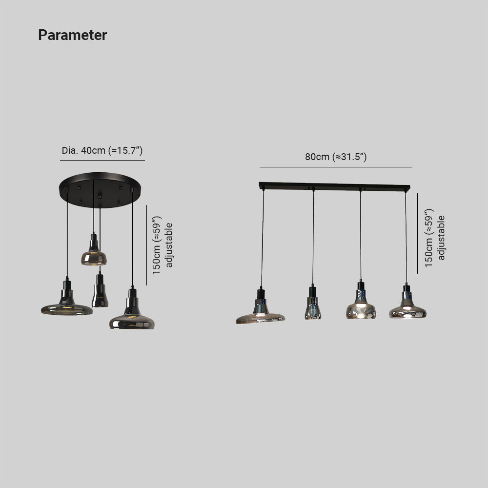 Valentina Moderne Suspension Verre Salle d'Étude/Salle À Manger