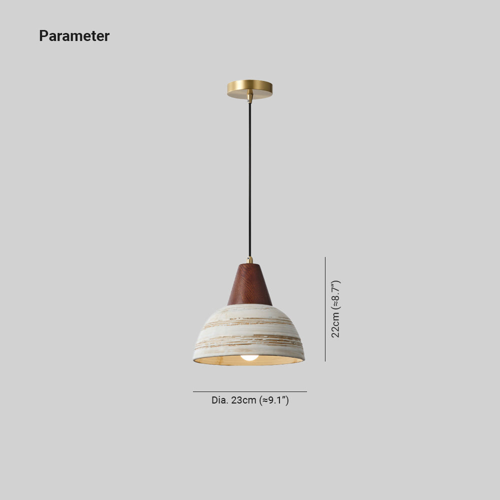 Muto Nordique LED Suspension Métal/Céramique/Bois Chambre À Coucher
