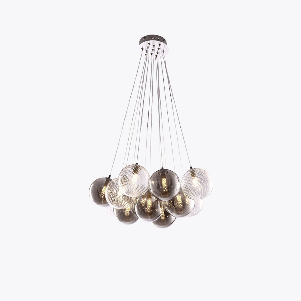Valentina Moderne Suspension Métal Verre Salon Salle à Manger