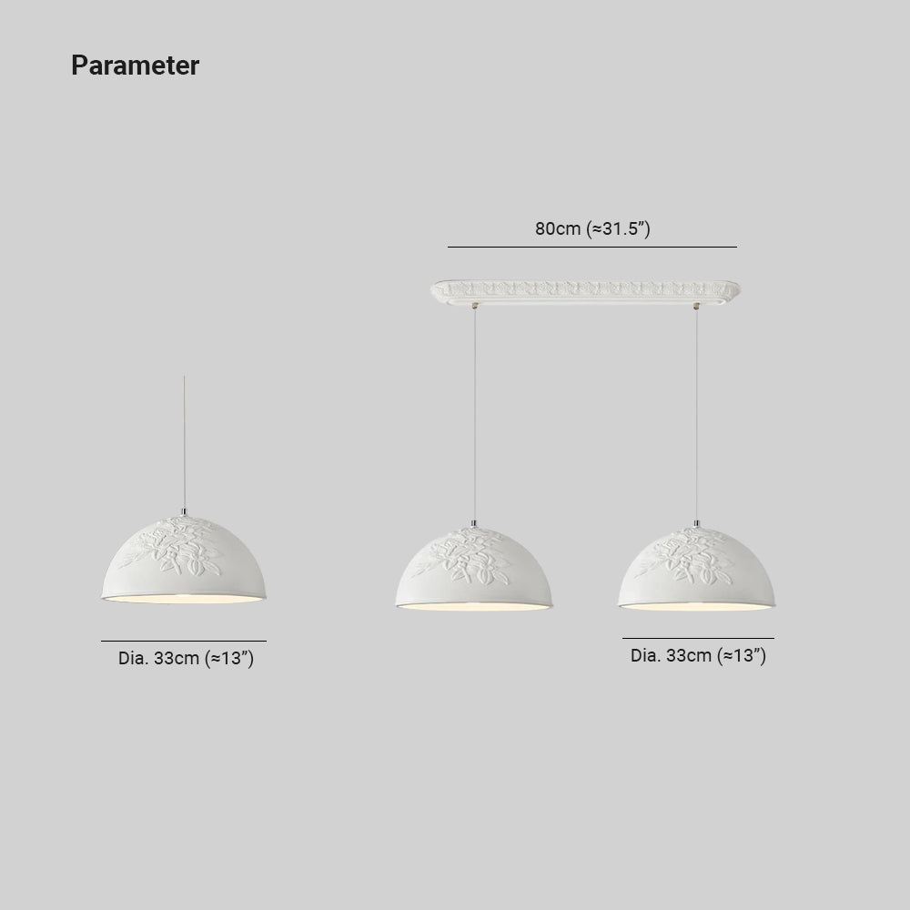 Aria Français LED Métal Résine Suspension Chambre à Coucher