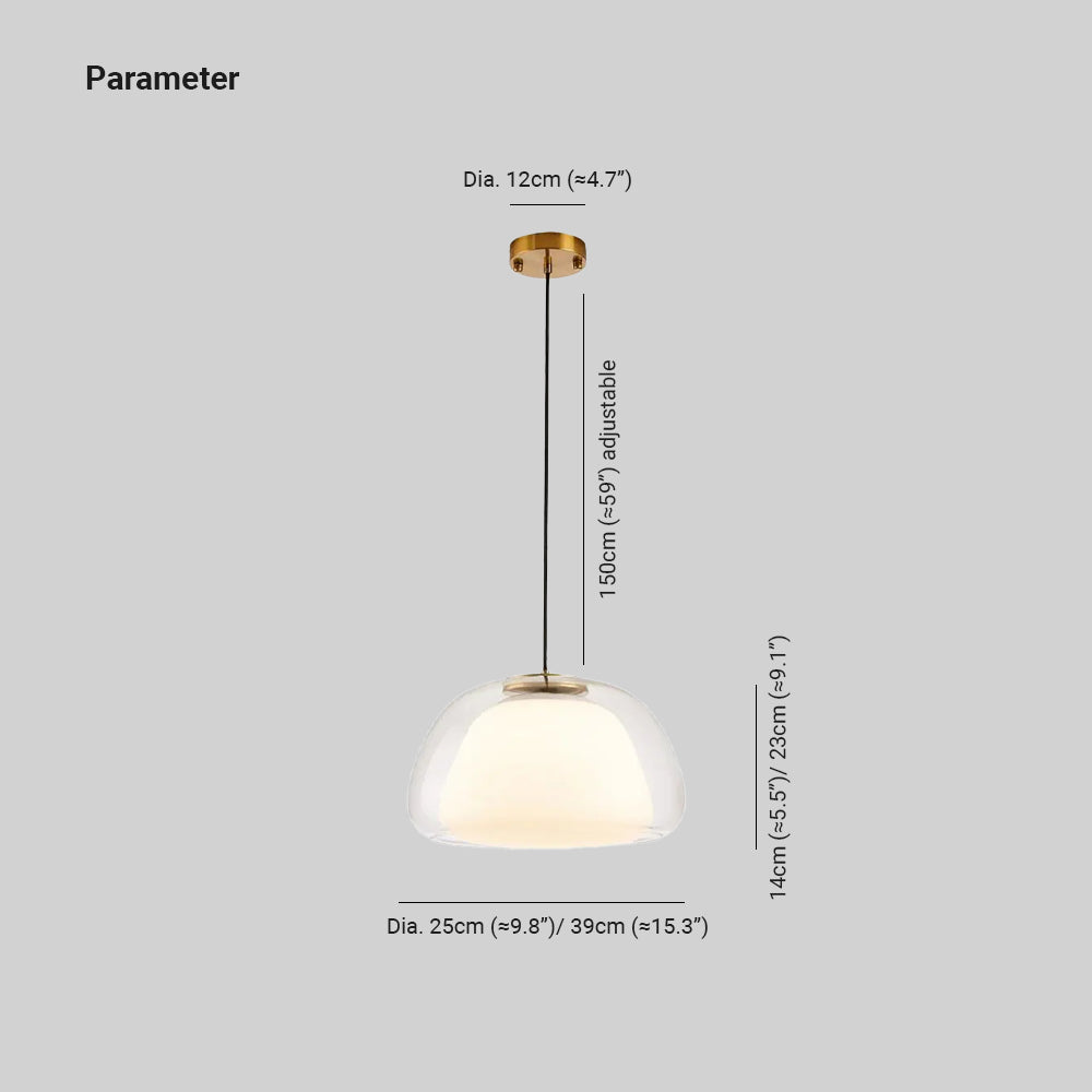 Valentina Moderne LED Suspension Verre Métal Salon