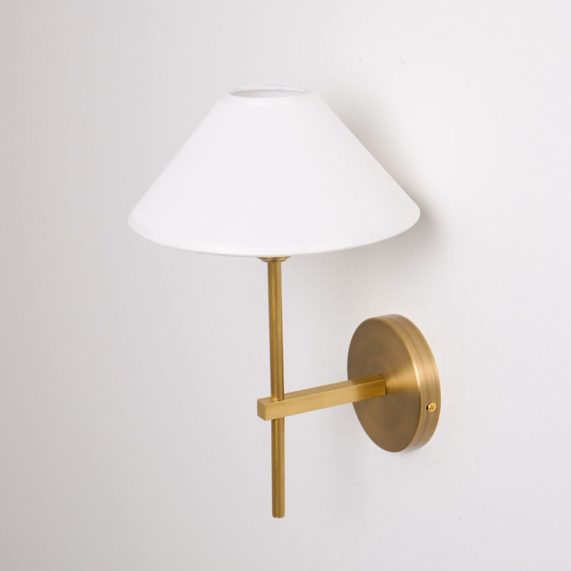 Zosilara Vintage Industrial Brass Fabric Sconce Wall Lamp - Lamp Copper