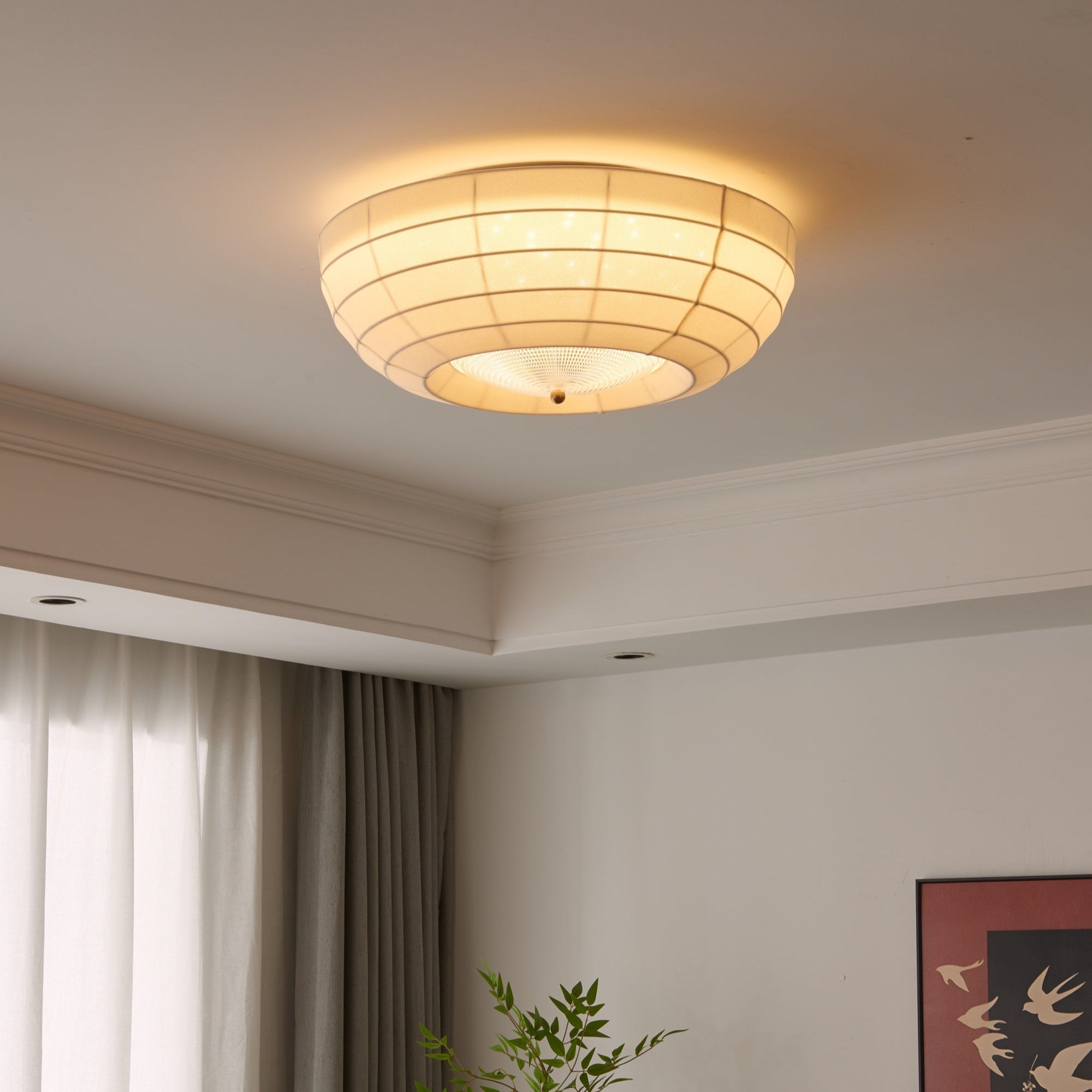 Hana Plafonnier Élégant Minimaliste en Tissu